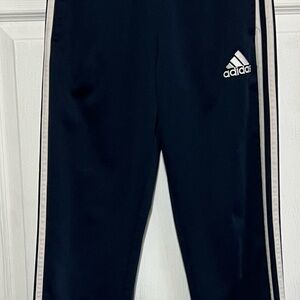 Adidas Kids Navy Joggers with White Stripes